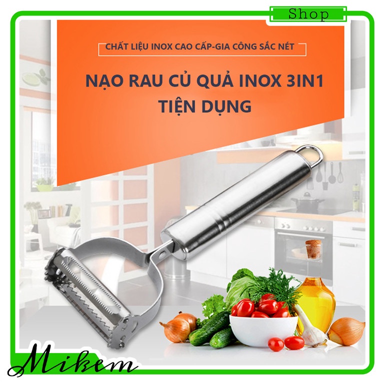 [HCM] Dụng Cụ Bào 2 Chức Năng Inox Cao Cấp Không Gỉ Sét Dụng Cụ Gọt Vỏ + Bào Sợi Dụng Cụ Nhà Bếp