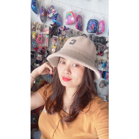 Mũ bucket chữ C thời trang thu đông cho nữ
