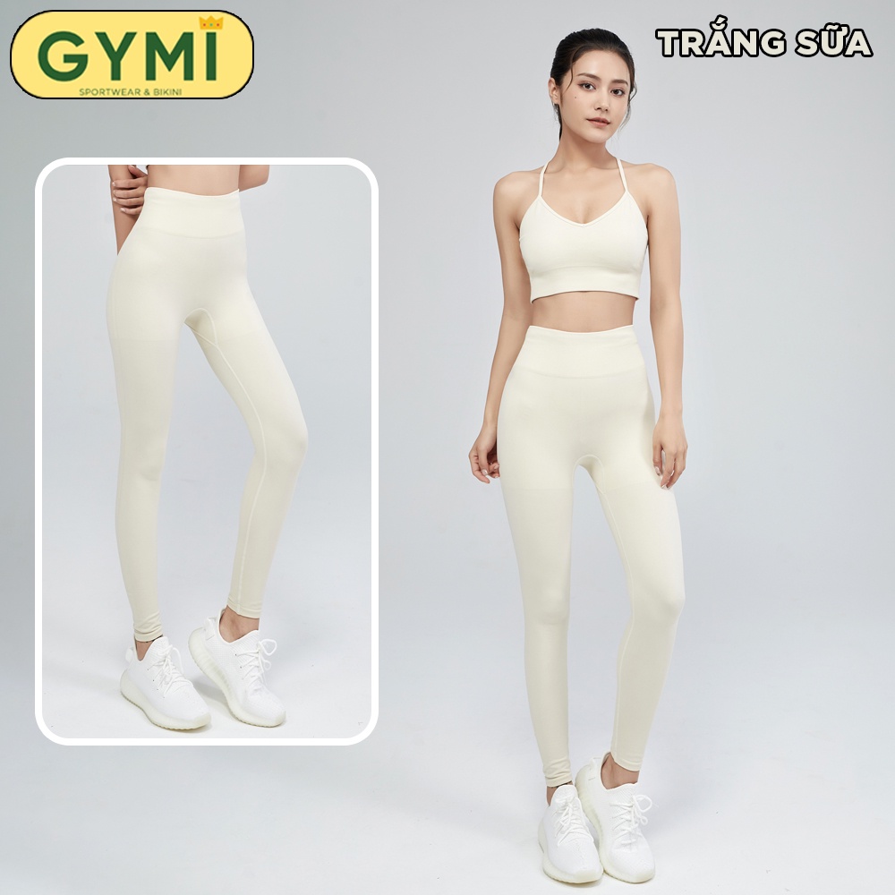 Set bộ đồ tập gym yoga nữ Botee GYMI SET26 gồm áo bra và quần legging phối màu mới thể thao chất dệt cao cấp
