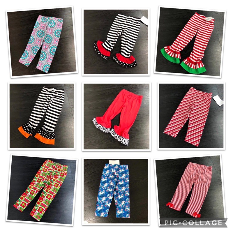 Quần legging lửng dài RE cho bé gái 1-12 tuổi  Chất mịn mát co giãn xuất dư 0521