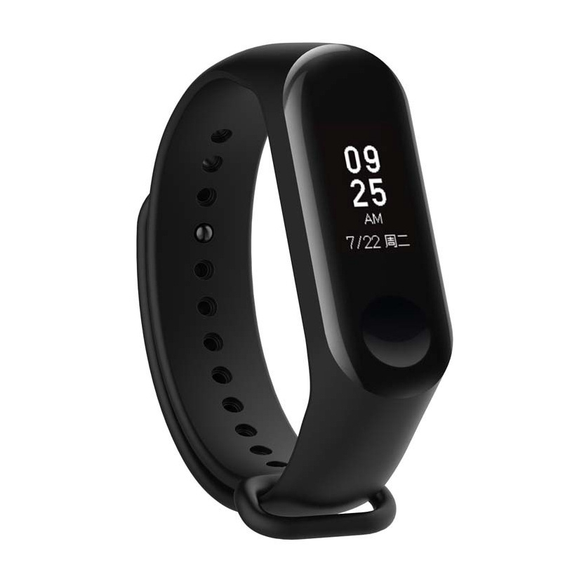 Dây Đeo Thay Thế Chất Liệu Silicon Thiết Kế Sọc Gân Nổi Cho Xiaomi Mi Band 3 4 Strap