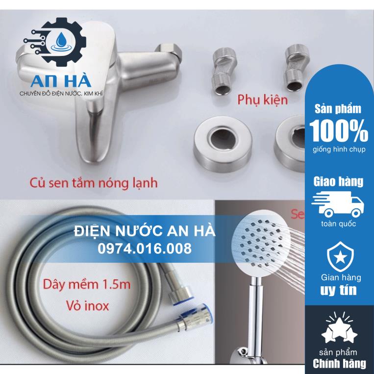 Bộ vòi sen nóng lạnh inox 304- BH 12 tháng, HÀNG ĐẸP