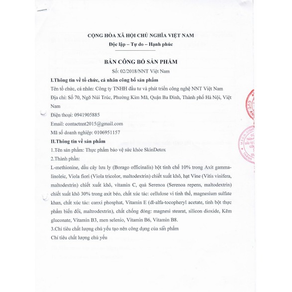 Viên Uống Ngừa Mụn Skin Detox [CHÍNH HÃNG] [CHÂU ÂU] - Kiềm Dầu, Kháng Viêm, Giảm Sưng, Giảm Mụn Do Độc Tố, Vi Khuẩn | Thế Giới Skin Care