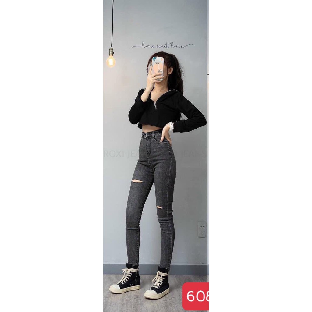 Quần Jean Nữ ôm body đẹp vải co dãn cao cấp-Black Fashion Shop-qn608