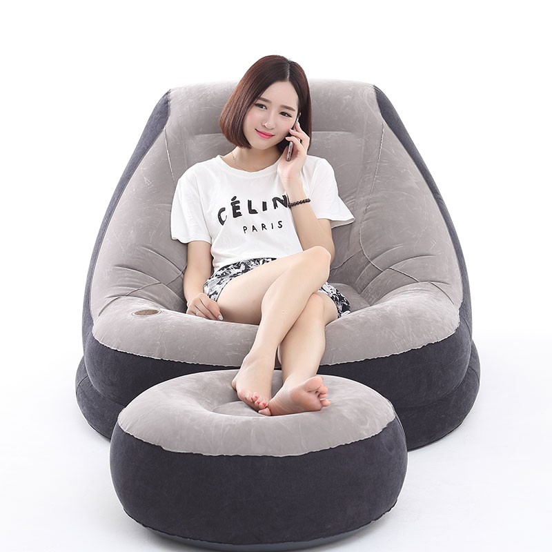 mẫu mới năm 2021❅INTEX chính hãng ghế lười sofa đơn phòng ngủ sáng tạo tập thể tựa giường ngắn bơm hơi thư giãn