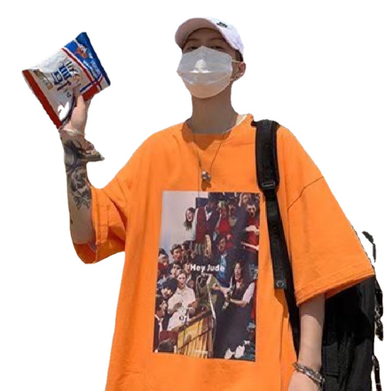 Áo Thun Tay Ngắn Dáng Rộng In Chữ Phong Cách Hip Hop Thời Trang Mùa Hè Cho Nam Giới Có size M-5XL