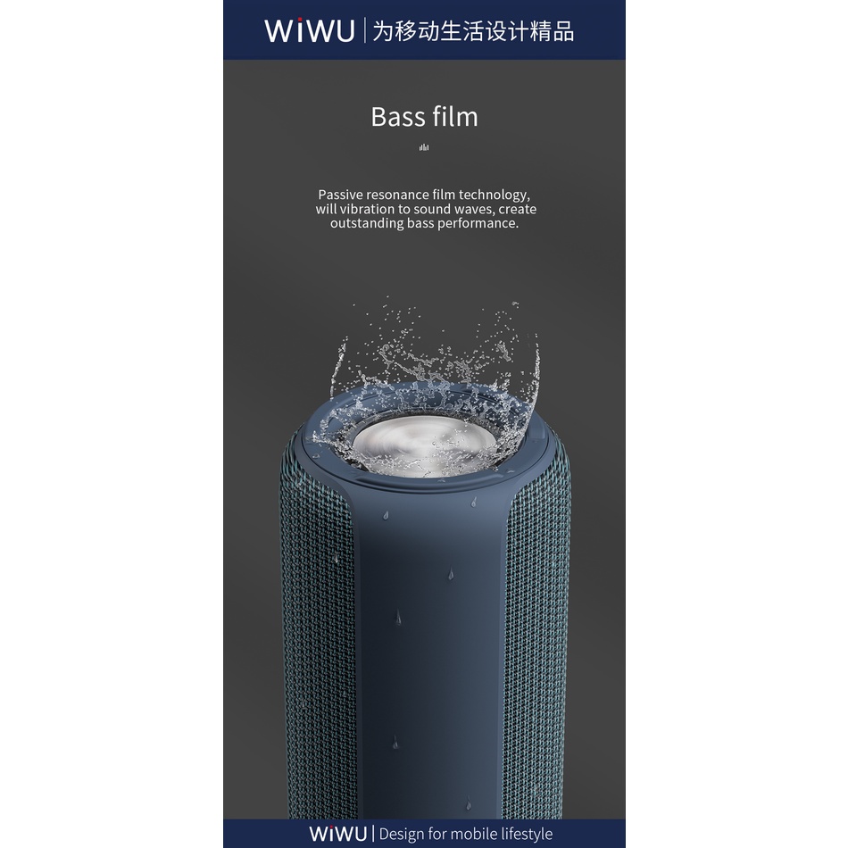 Loa Không Dây WIWU THUNDER P15 MAX Chống Nước Kết Nối Bluetooth - Hàng Chính Hãng