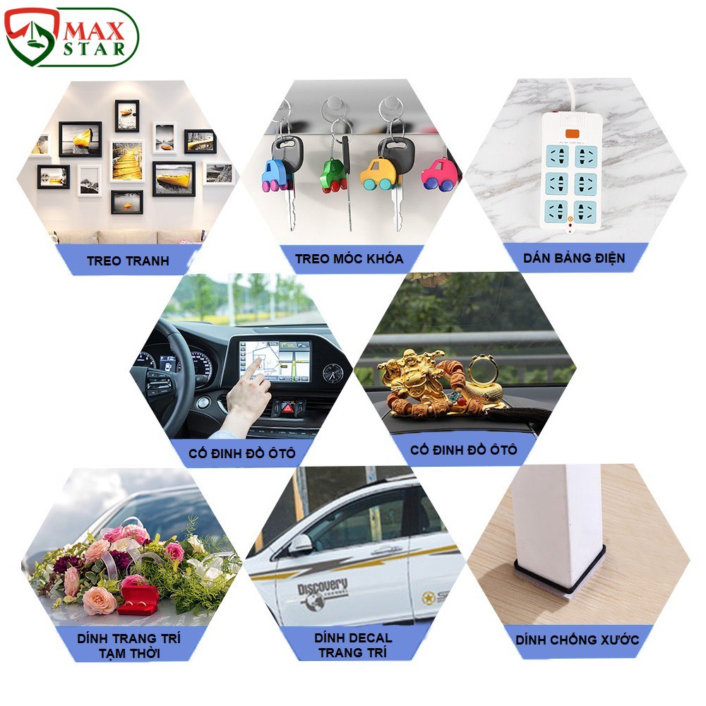 Băng dính 2 mặt trong suốt siêu dính dán tường dạng kéo đa năng Băng keo 2 mặt siêu dính trong suốt ✅