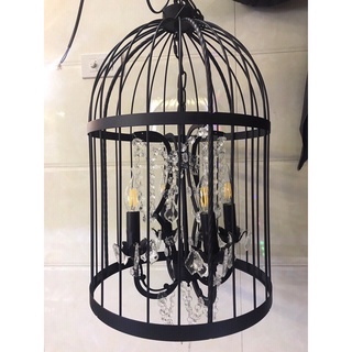 Đèn thả hiện đại - đèn trang tri shop thời trang - đèn trang trí salon -đèn thả thông tầng hình dáng lồng chim