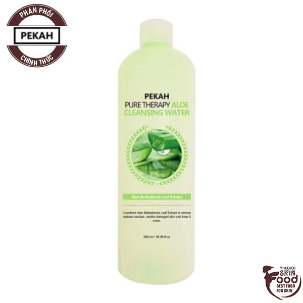 Nước Tẩy Trang Dành Cho Da Khô Chiết Xuất Lô Hội Pekah Pure Therapy ALOE Cleansing Water 500ml