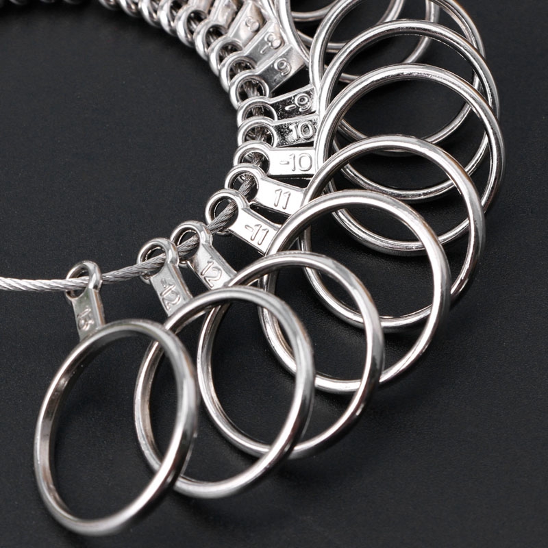 ✿INF✿Finger Ring Size Tools Easy To Use 0-13 Finger Ring Metal Sizer Gauge Measure Jewelry