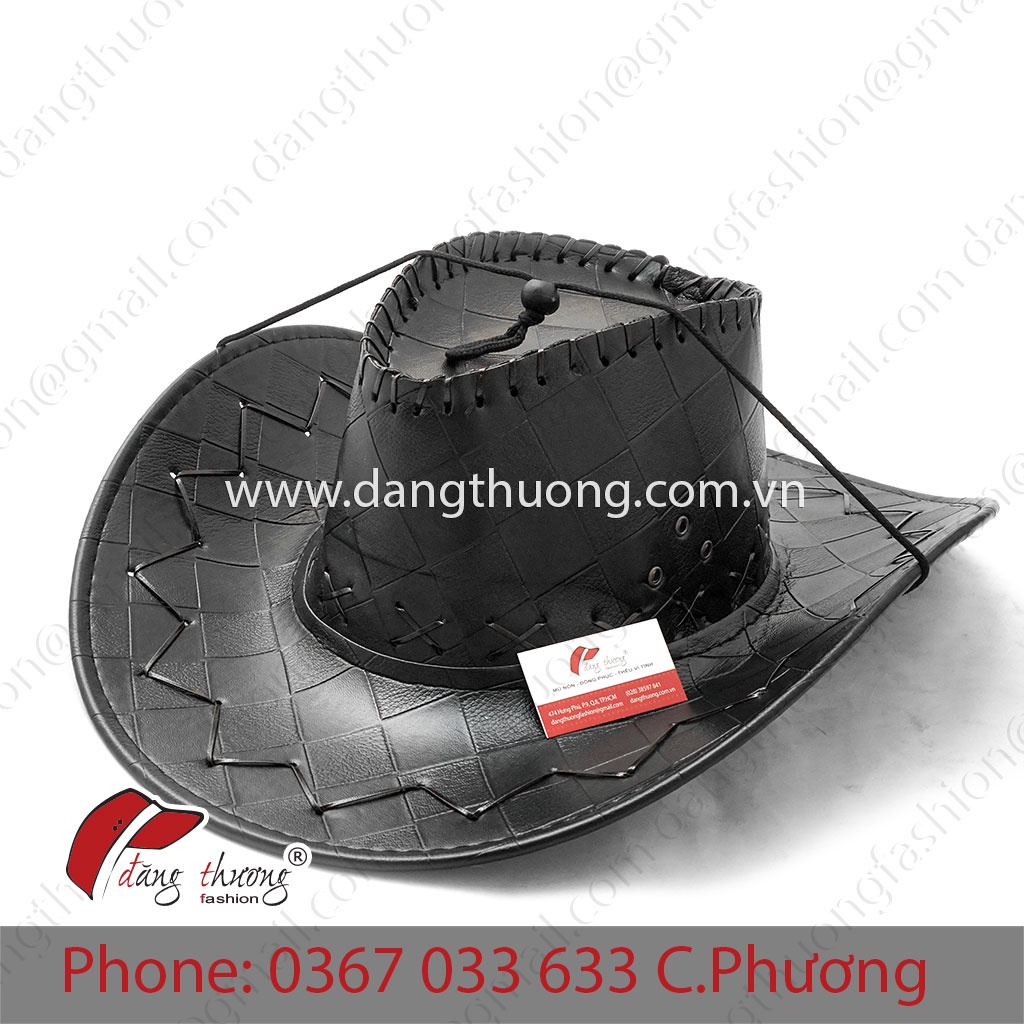 Mũ nón cao bồi cowboy da Pu cao cấp