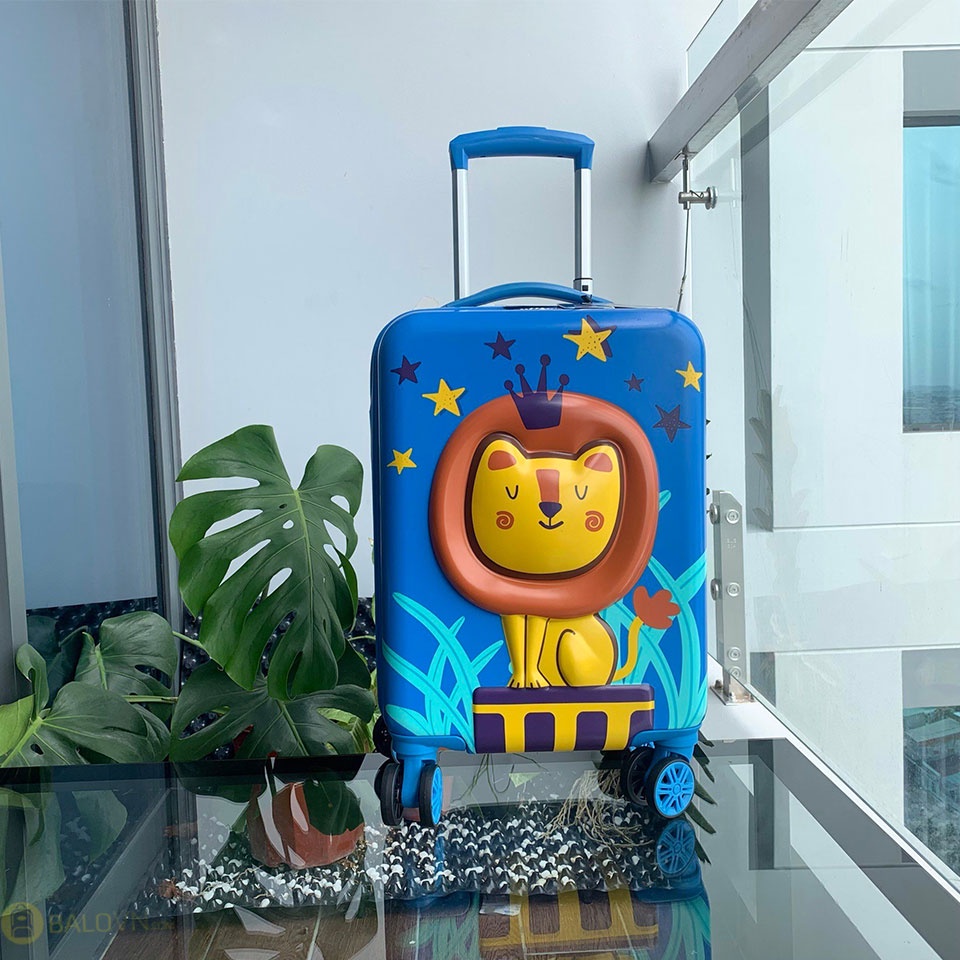 Vali Kéo Trẻ Em BeddyBear Họa Tiết Sư Tử Chống va Đập Cho Bé Trai/Gái từ 4t