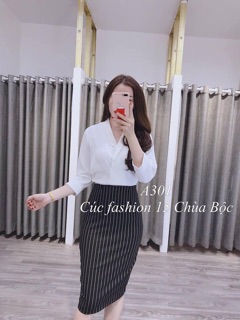CHÂN VÁY BÚT CHÌ KẺ SỌC