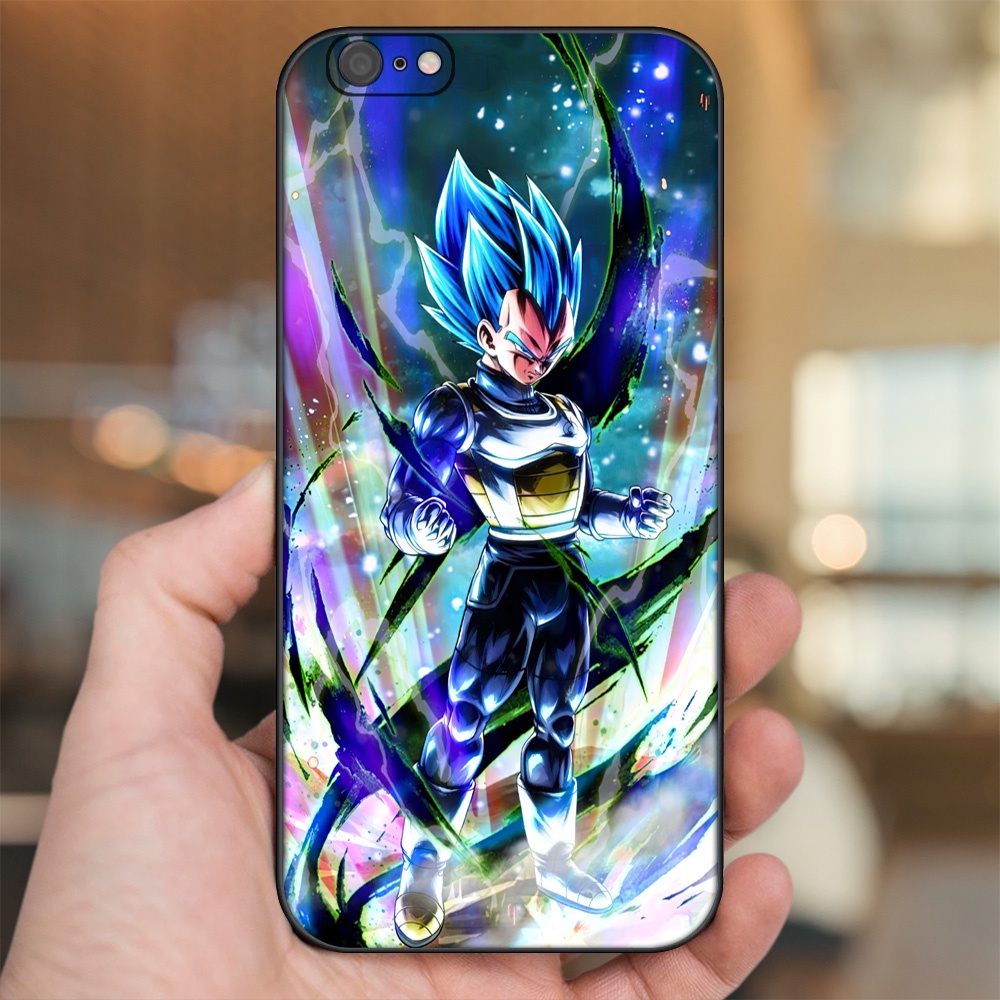Ốp lưng iPhone 6 Plus, 6s Plus dẻo đen cạnh vuông in hình Vegeta Dragon Ball