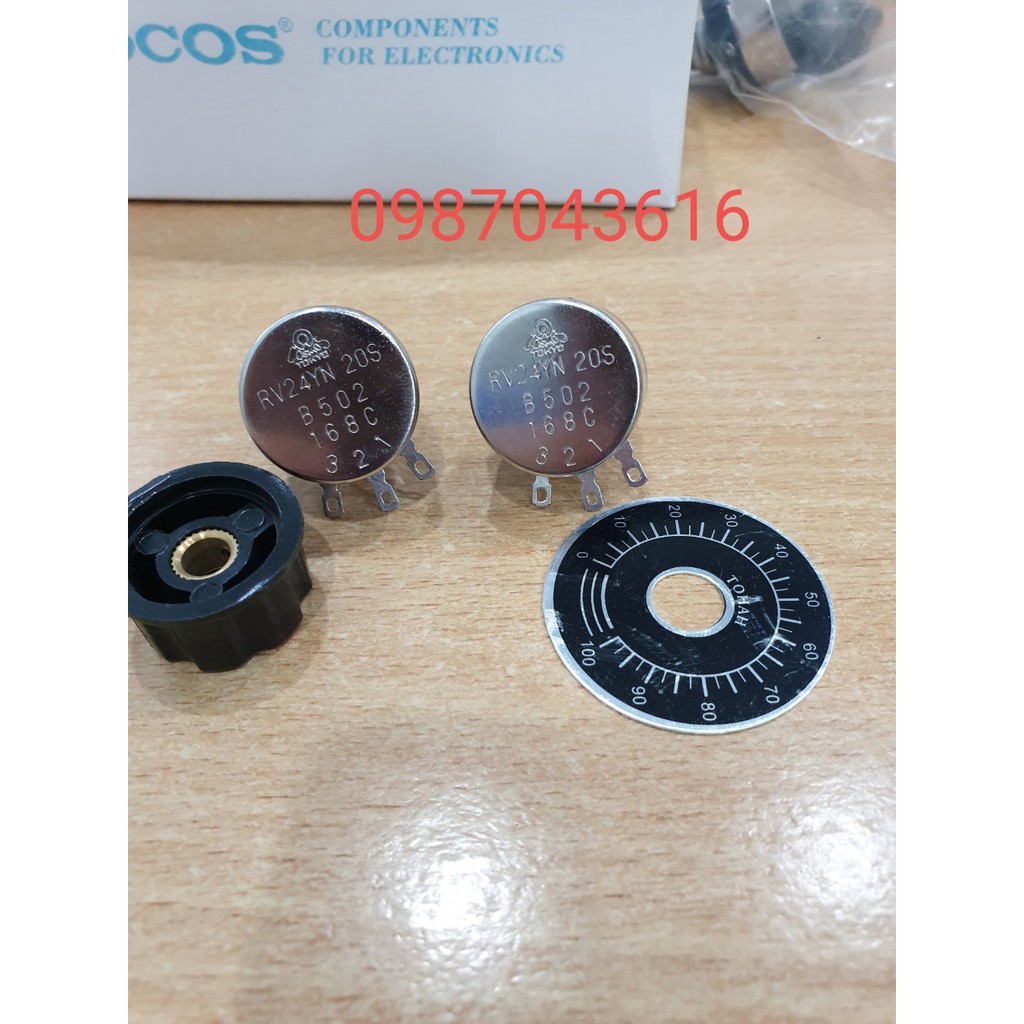 Biến trở B502, B103, B202, B204, B504, mặt chia vạch