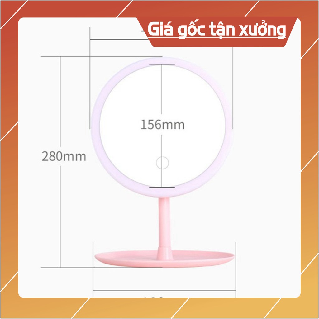 [HOTDEAL] GƯƠNG TRANG ĐIỂM CÓ ĐÈN LED hình tròn - tích hợp cảm ứng - 3 mức sáng