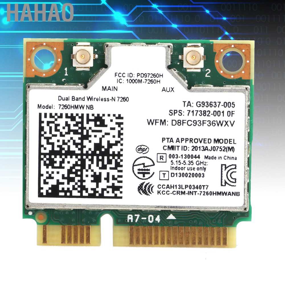 Card Wifi Không Dây Mini 300mbps 2.4g / 5ghz Cho Laptop 7260hmw Nb