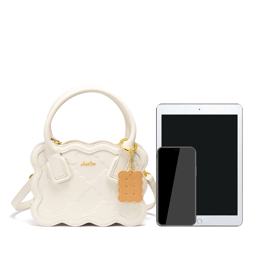 Túi xách nữ đẹp Just Star dễ thương thời trang phom chữ nhật charm bánh quy ViAnh Store 172898