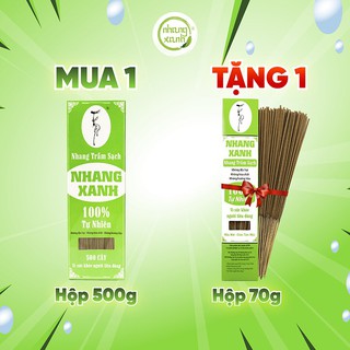 [💯💯SIÊU TIẾT KIỆM 💯💯] Nhang Xanh Phổ Thông Khổng Lồ - Hương thơm nhẹ dịu thoải mái - 100% nguyên liệu sạch - Hộp 500g