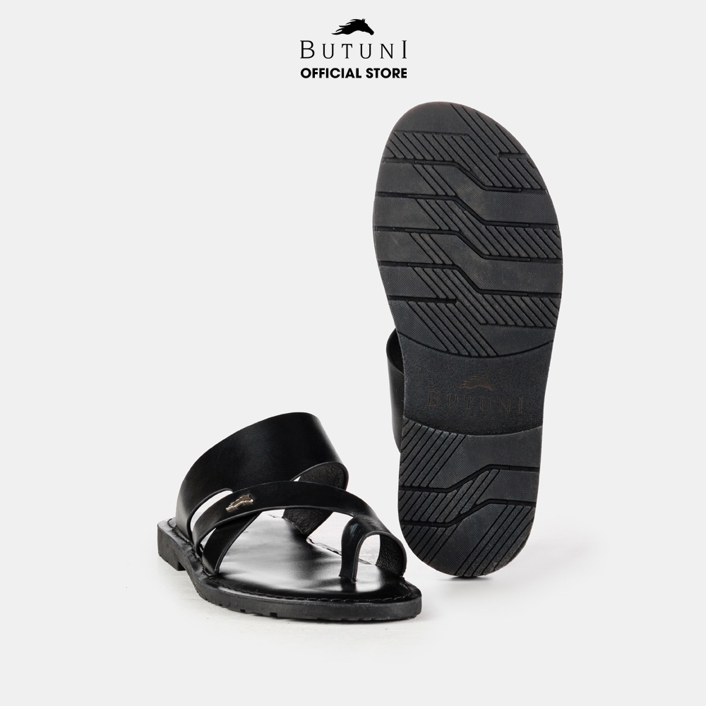 Dép xỏ ngón da thật Butuni Lively Sandal - Đen