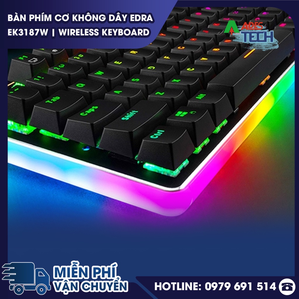 Bàn Phím Cơ Không Dây EDRA EK3187W | Wireless Keyboard