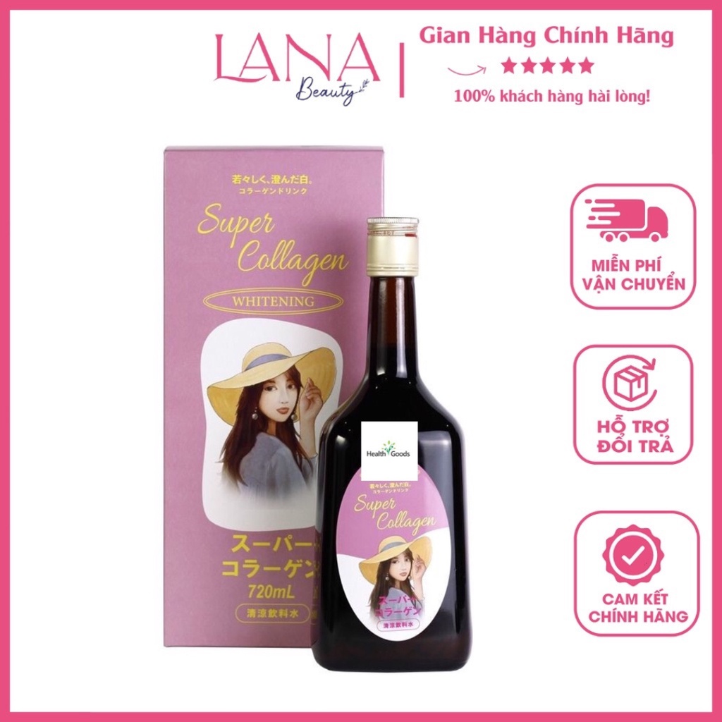 Nước Uống Làm Chậm Quá Trình Lão Hoá Fuji Super Collagen Nhật Bản 720ml Dùng Được 30 Ngày