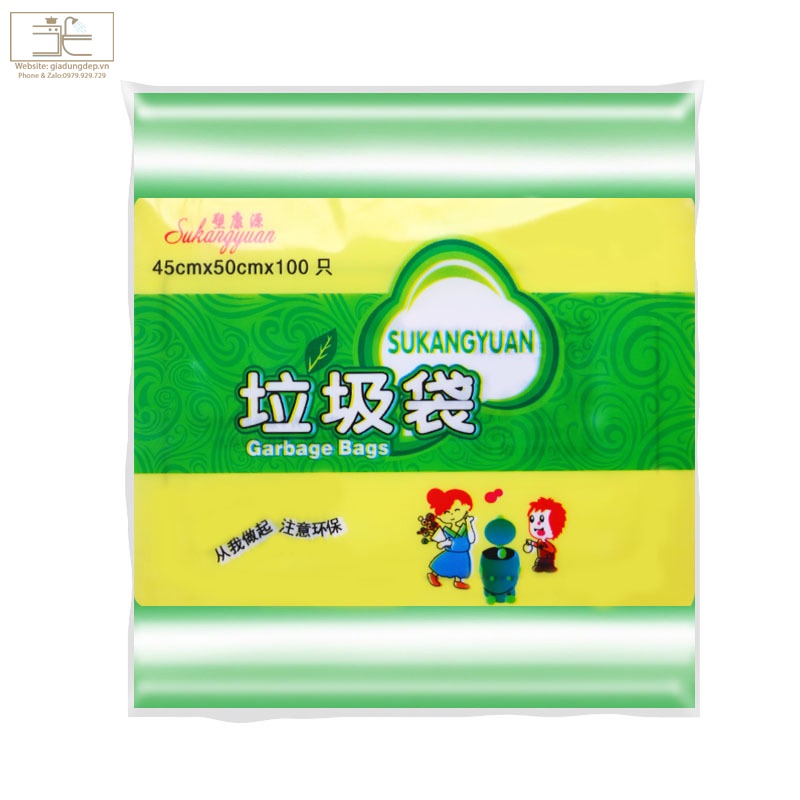 Set 5 Cuộn Đựng Rác Tiện Dụng LOẠI TO  kích thước 45cm * 52 cm