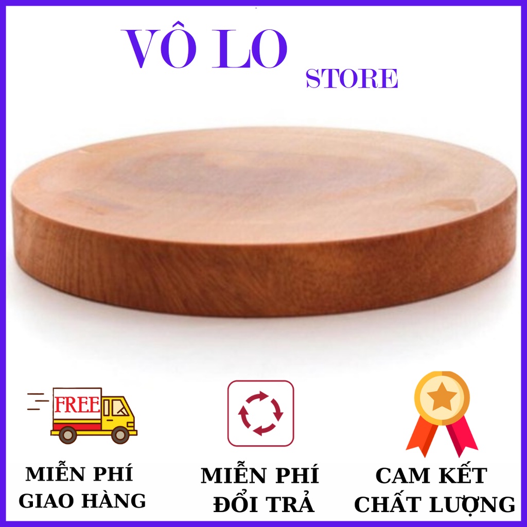 [BẢO HÀNH 1 NĂM] THỚT GỖ TRÒN DÀY DẶN CHẮC CHẮN, CÓ MÓC TREO - THỚT GỖ TỰ NHIÊN AN TOÀN