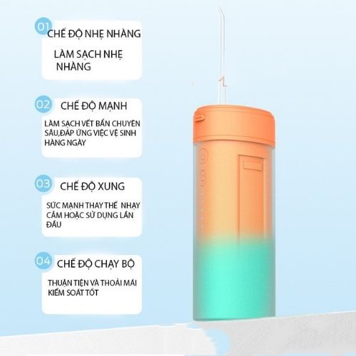 Máy tăm nước cầm tay Oral Irrigator vệ sinh răng miệng công nghệ Châu Âu - 3 chế độ xịt