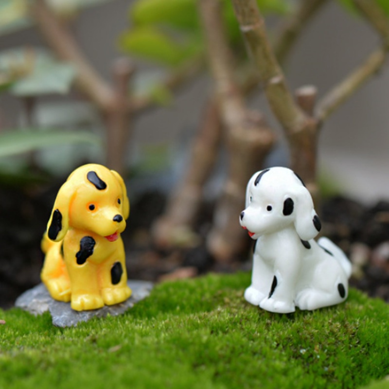 1 Tượng Chó Đốm Mini Trang Trí Vườn Cây Bonsai