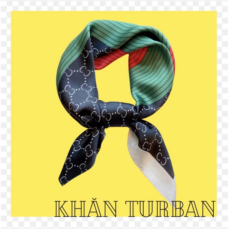 Khăn turban lụa vuông cao cấp choàng cổ size 70x70cm thanh lịch đa năng dùng làm áo yếm nhiều mẫu