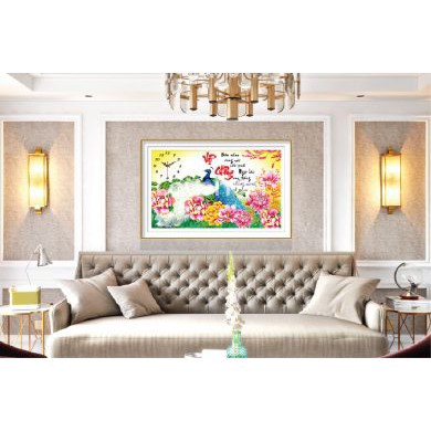 Tranh Đính Đá VỢ CHỒNG (ĐÁ ABC CAO CẤP). Kích Thước: 70cm x 50cm | BigBuy360 - bigbuy360.vn