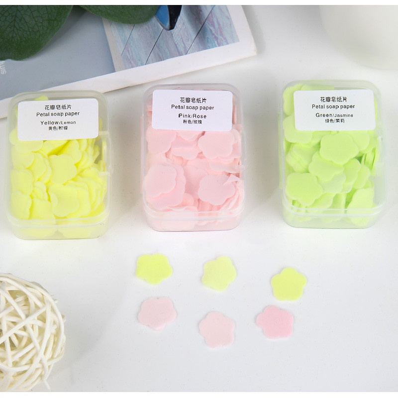 Hộp Đựng Xà Phòng Giấy Hình Hoa Mini Đáng Yêu Sáng Tạo Ốp