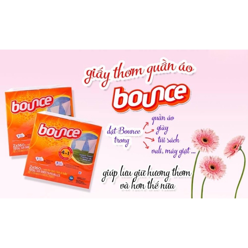 GIẤY THƠM QUẦN ÁO BOUNCE của Mỹ🇺🇸