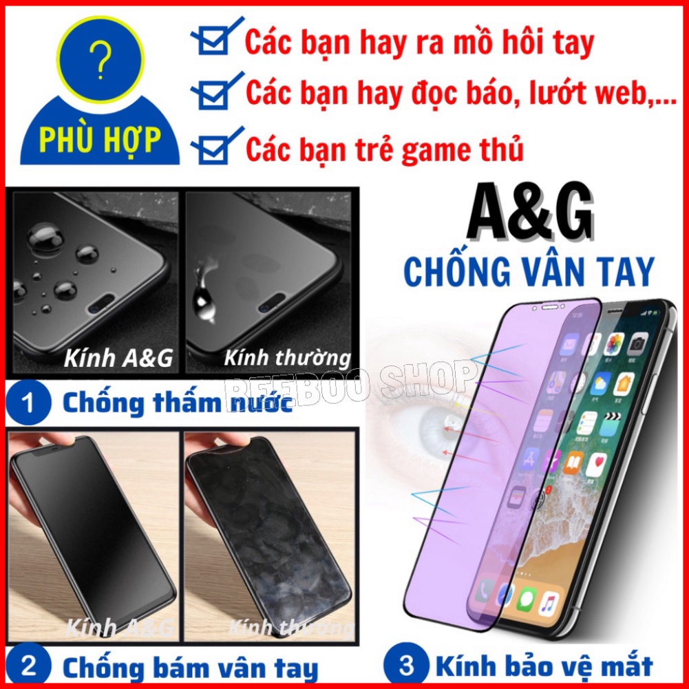 [AG NHÁM CAO CẤP] Kính Cường Lực Samsung A11 - Full màn hình - Nhám phủ Nano Cao cấp - Chống vân tay