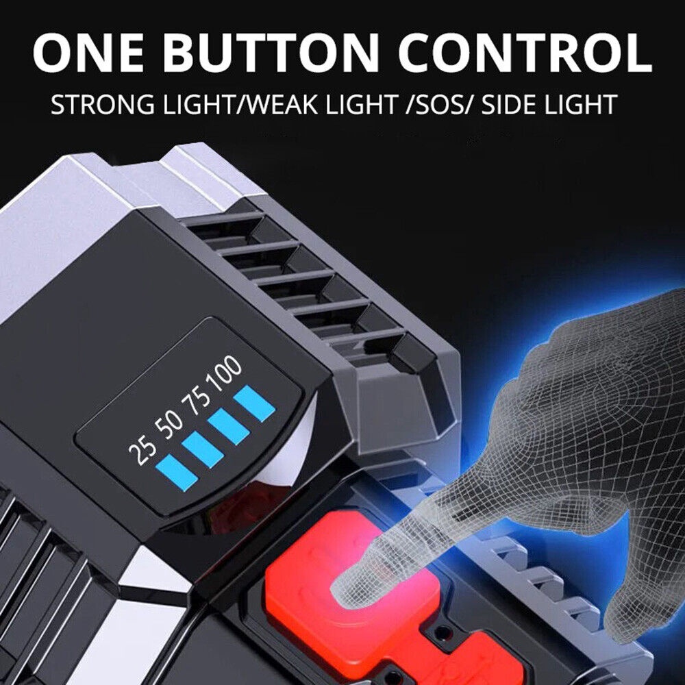 ✨Đèn Pin✨Đèn Pin Led 9 Bóng Siêu Sáng Đa Năng Chống Thấm Nước Có Thể Sạc Lại Tiện Dụng