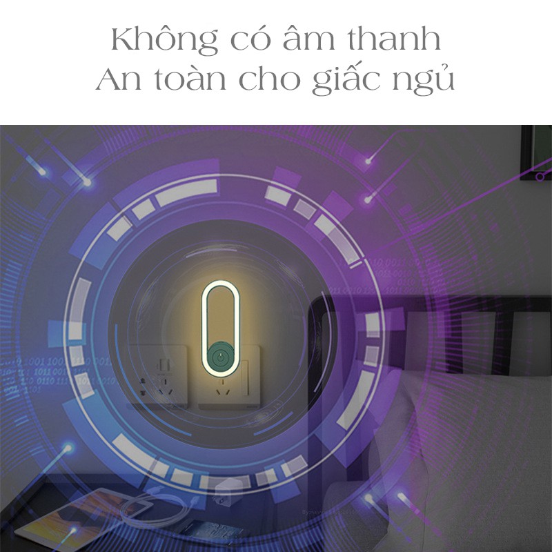 Máy đuổi muỗi bằng sóng siêu âm - có đèn ngủ - K1178