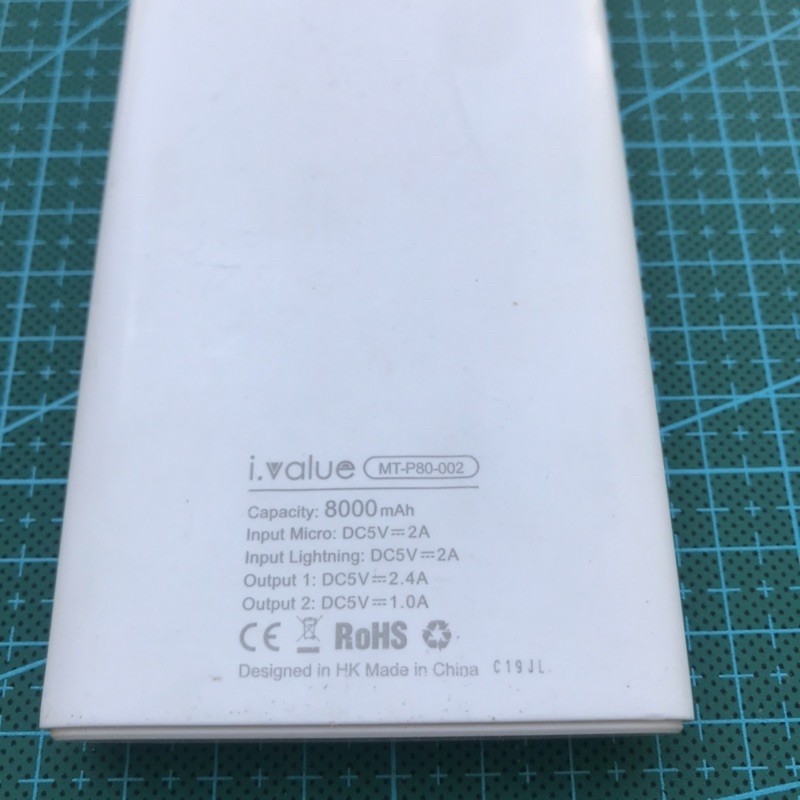 Sạc Dự Phòng iValue Mt-P80-02 Dung lượng 8000mAh5V-2.4A 2 cổng Output có led số hiển thị số .Giá sock/ 8x vnđ..