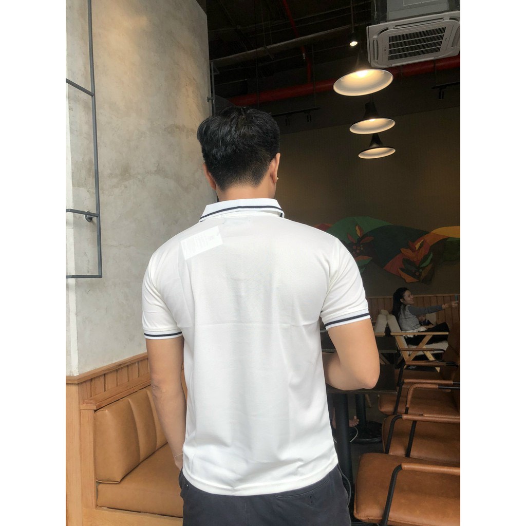 Áo thun Polo Nam nữ cổ trụ chất thun cá sấu Kẻ viền co dãn 4 chiều Hàn quốc phong cách Ulzzang