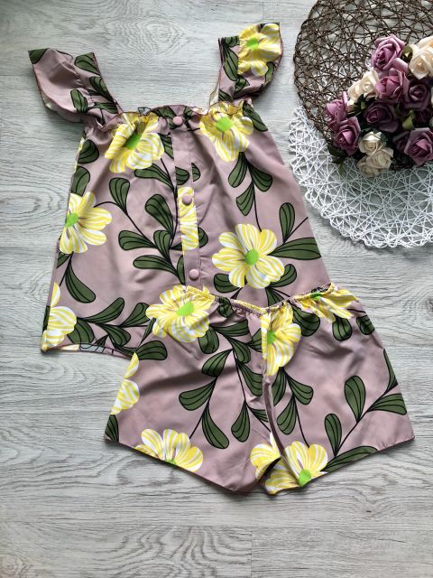 [Rẻ vô địch] Set bộ đùi áo cánh tiên họa tiết hoa (toàn bộ là hình thật) | BigBuy360 - bigbuy360.vn