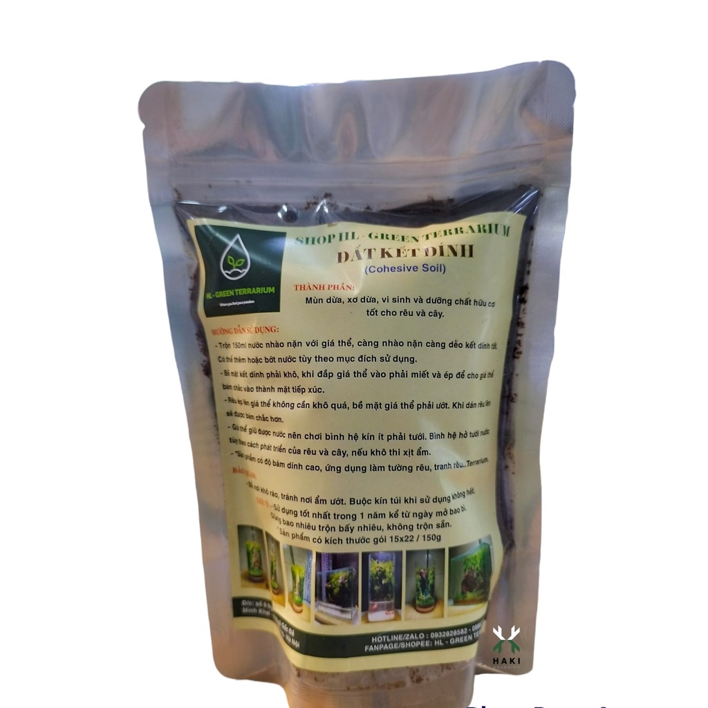 Đất kết dính làm tranh rêu tường rêu Terrarium bán cạn