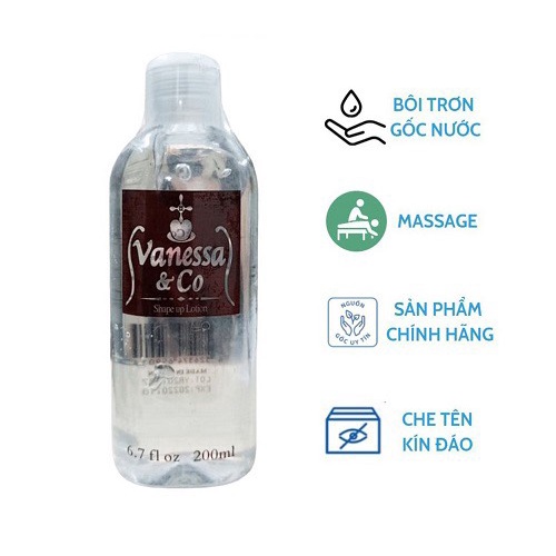 [ CHÍNH HÃNG ] - Gel Bôi Trơn Vanessa Co Nhật Bản, cấp ẩm tự nhiên, bôi trơn siêu mượt, an toàn, hiệu quả - chai 200ml