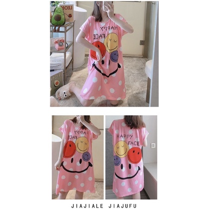 (Bigsize) Đầm ngủ form to rộng hình cute dễ thương