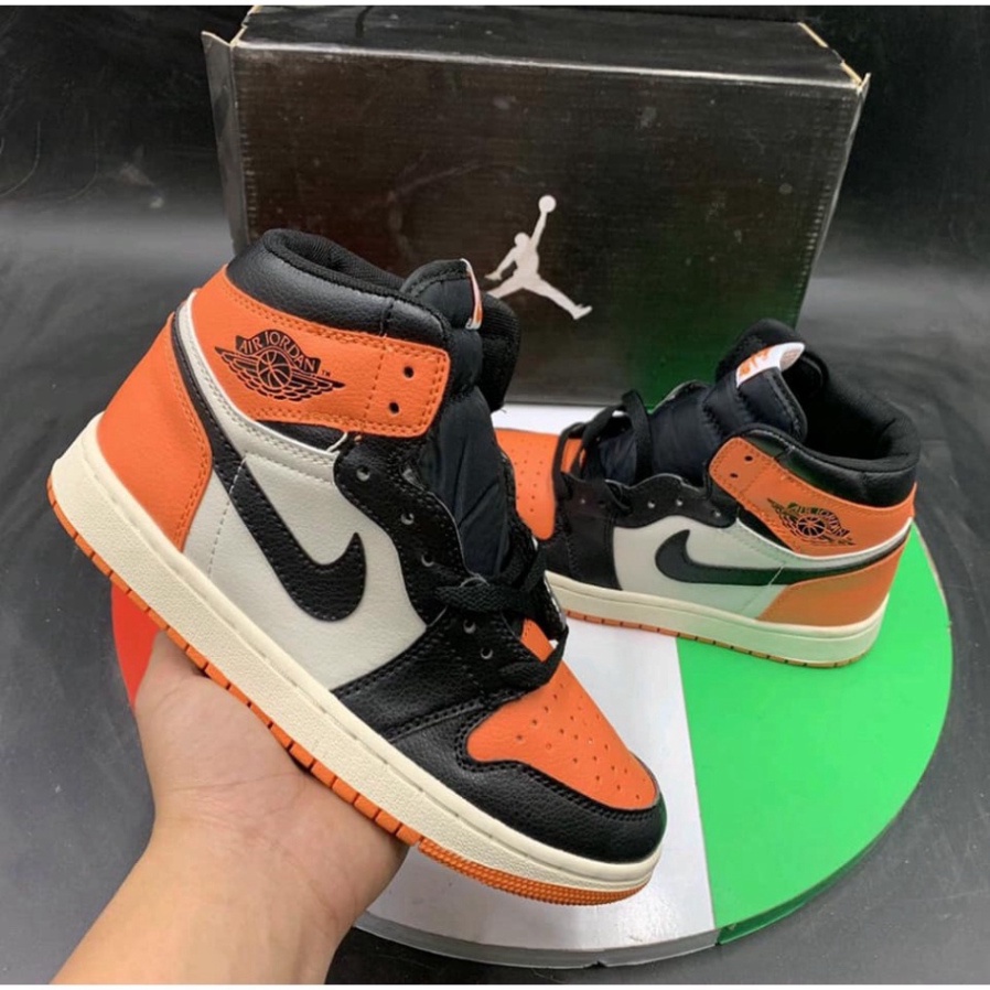 [FREE SHIP] 7856Giày thể thao Jodan 1 cam đen cao cổ, Giày JD cam cao nam nữ siêu hot 2021 [ Full Box Bill ] | BigBuy360 - bigbuy360.vn