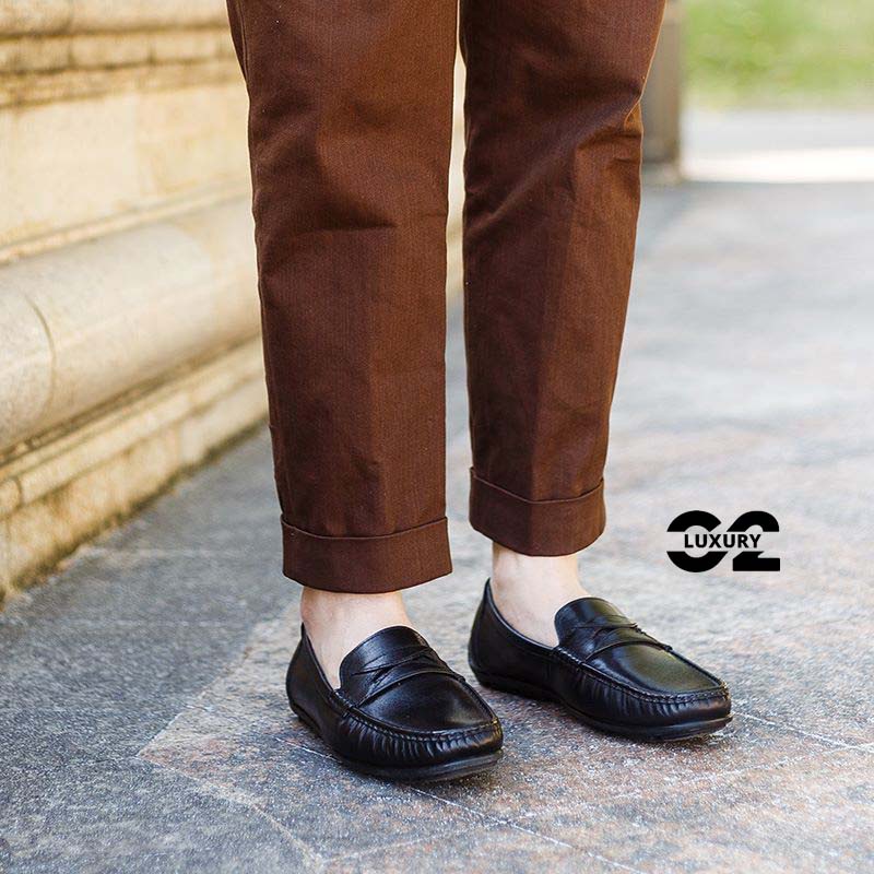 Giày lười nam Luxury dáng Moccasin Shoes BL030-3A giày da công sở chất liệu da bò thật nhiều size
