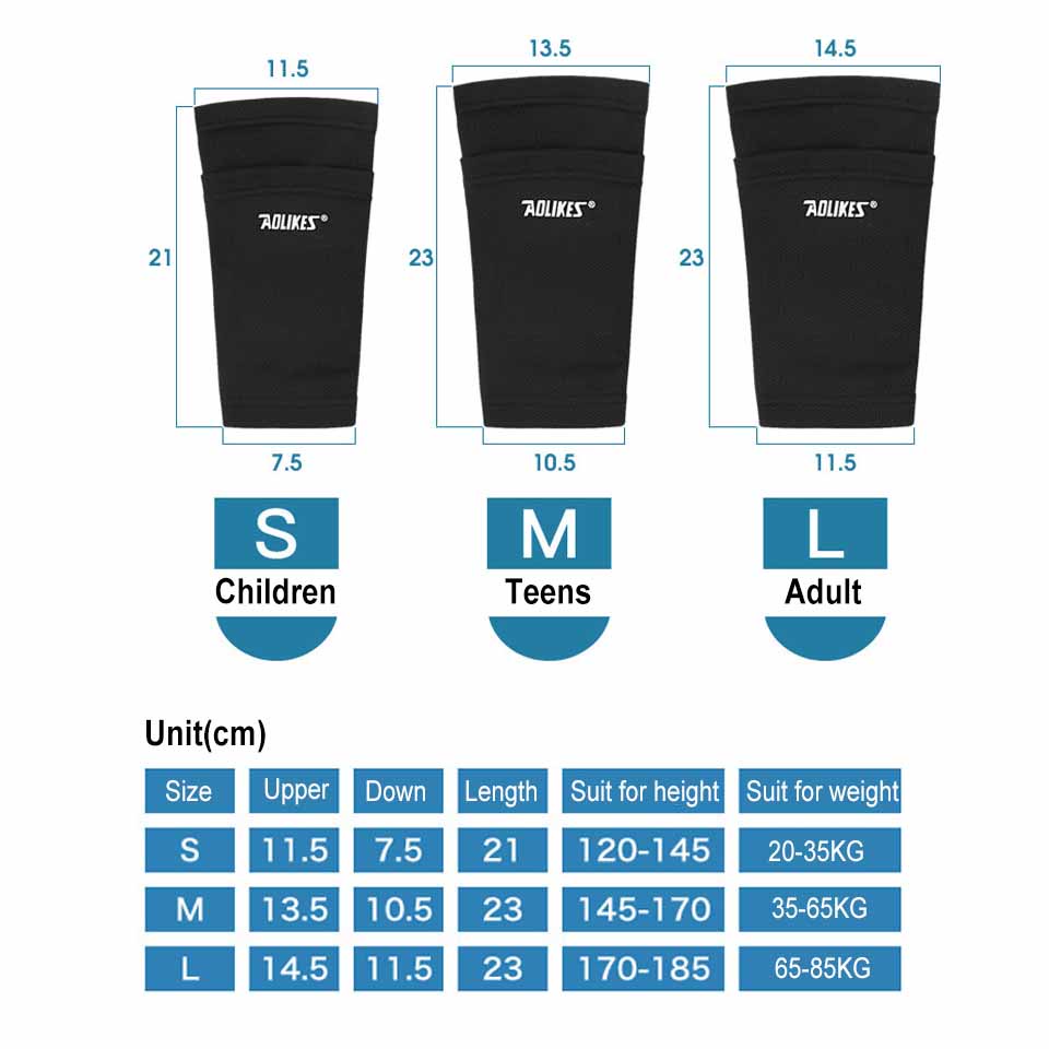 Set 2 vớ ống chân dạng nén bảo vệ bắp chân dùng khi chơi bóng đá có 3 size cho trẻ em thanh thiếu niên và người lớn