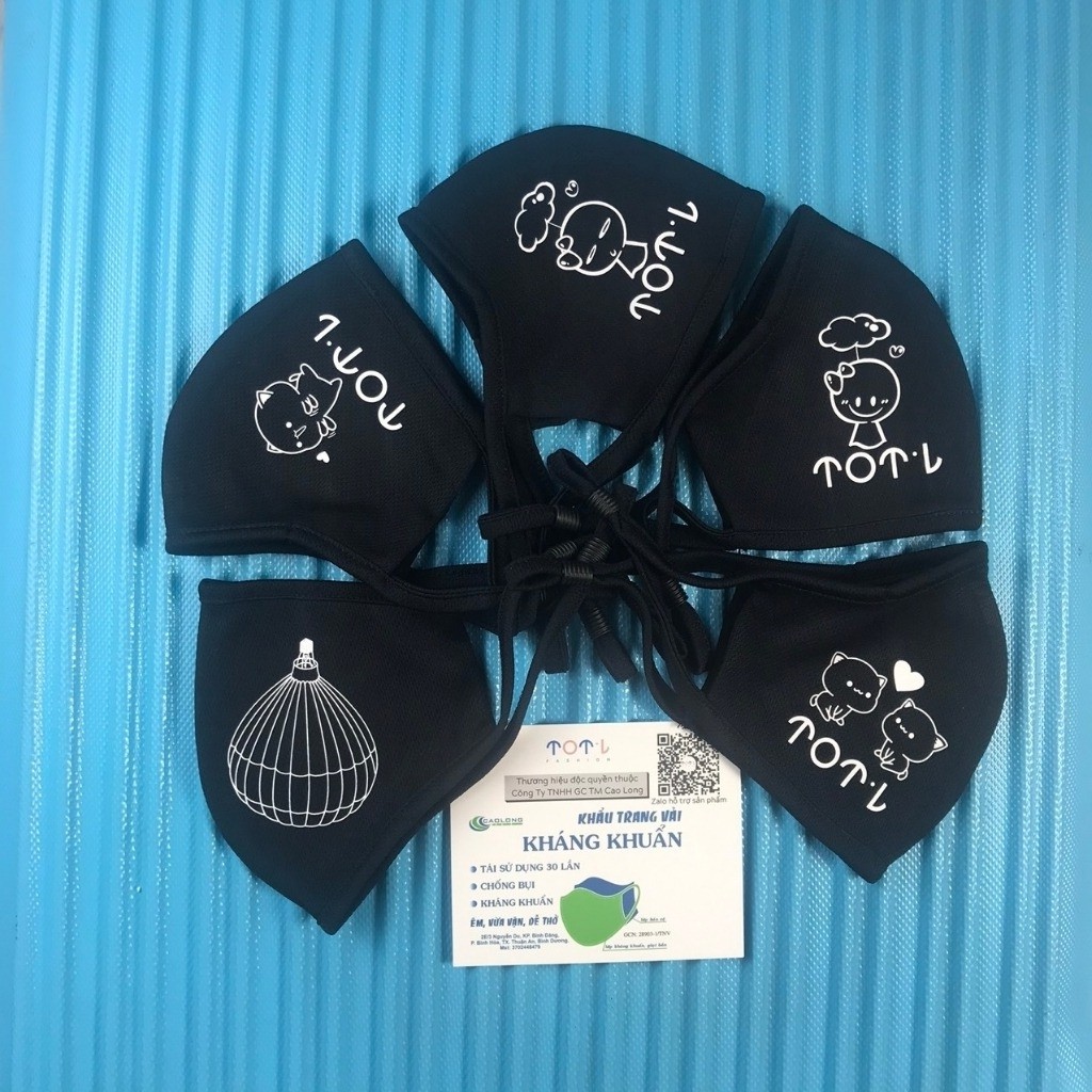 Khẩu trang vải 2 lớp cao cấp vải kháng khuẩn kháng giọt bắn chính hãng mềm mại an toàn cho da jaja | BigBuy360 - bigbuy360.vn