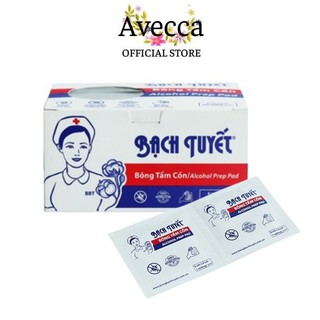 Bông Tẩm Cồn Bạch Tuyết 100 Miếng/Hộp