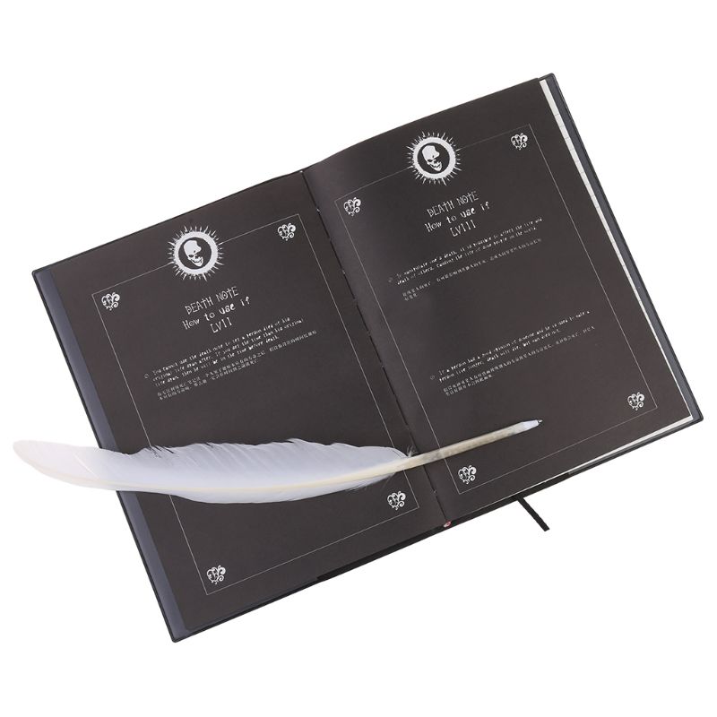 Sổ Tay Hóa Trang Death Note &amp; Bút Lông Vũ